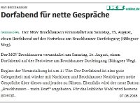 Dorfabend nette Gespraeche Presse MGV 2018